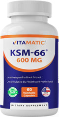 Ashwagandha Root Extract 600mg 60 Veggie Caps E8389