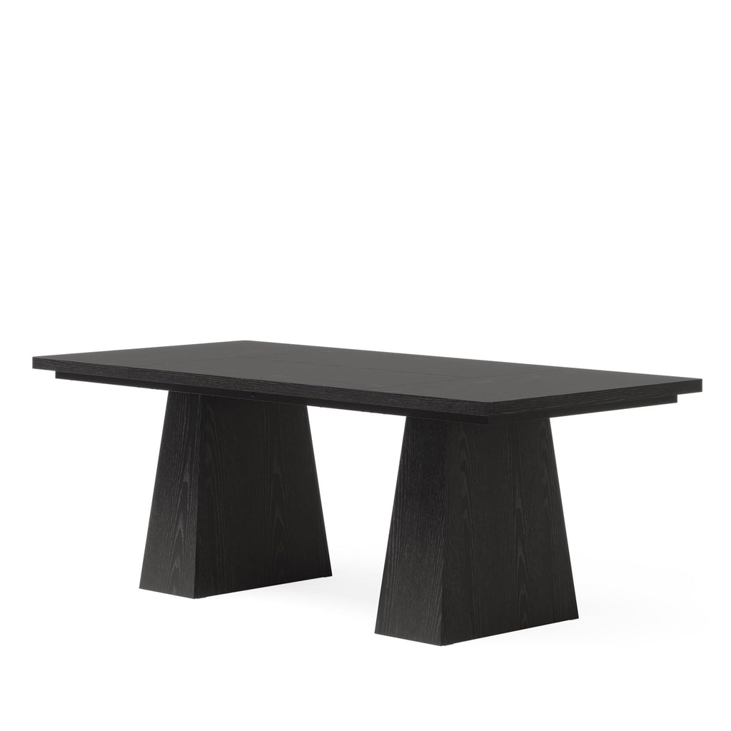 63-Inch Black Executive Desk with Double Pedestal V14961