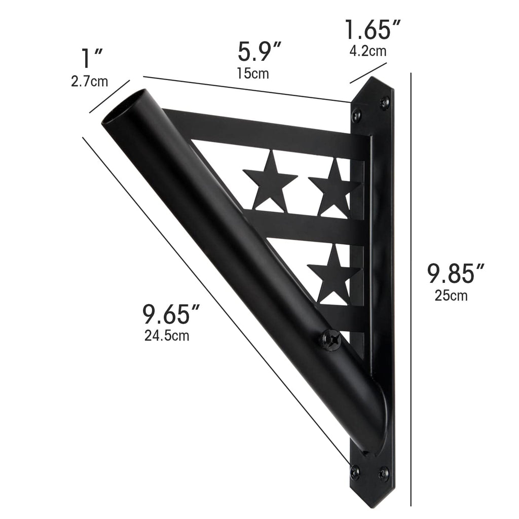 Flag Pole Heavy Duty Iron Weather Resistant Mounting Brackets G456