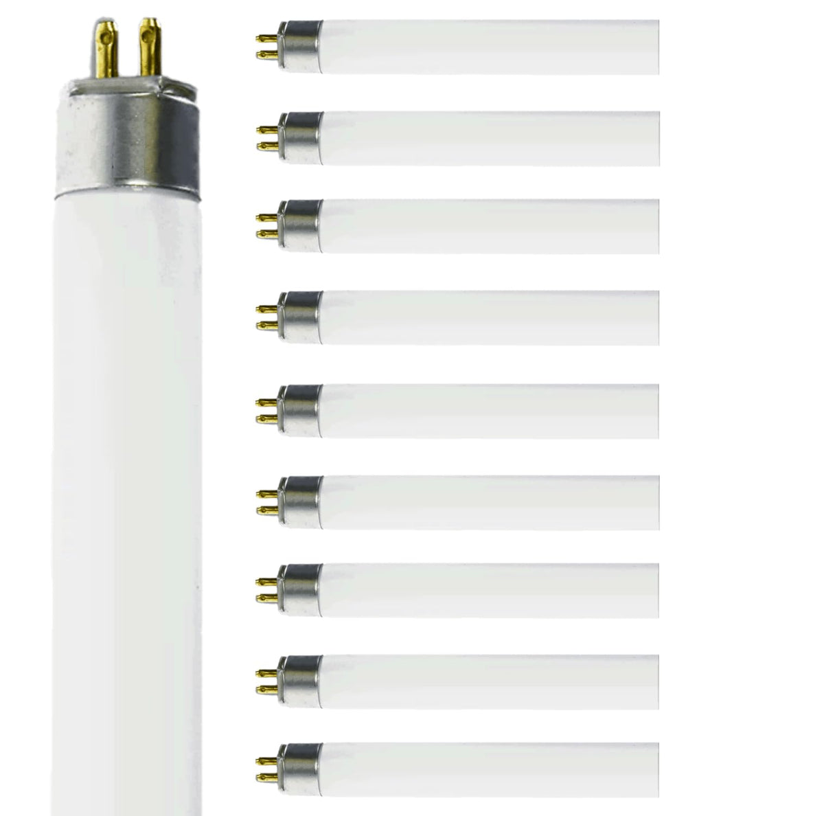 T5 Fluorescent Bulb 24 Inch G5 Bipin Base 3500K Neutral White 14W Pack of 10 O364