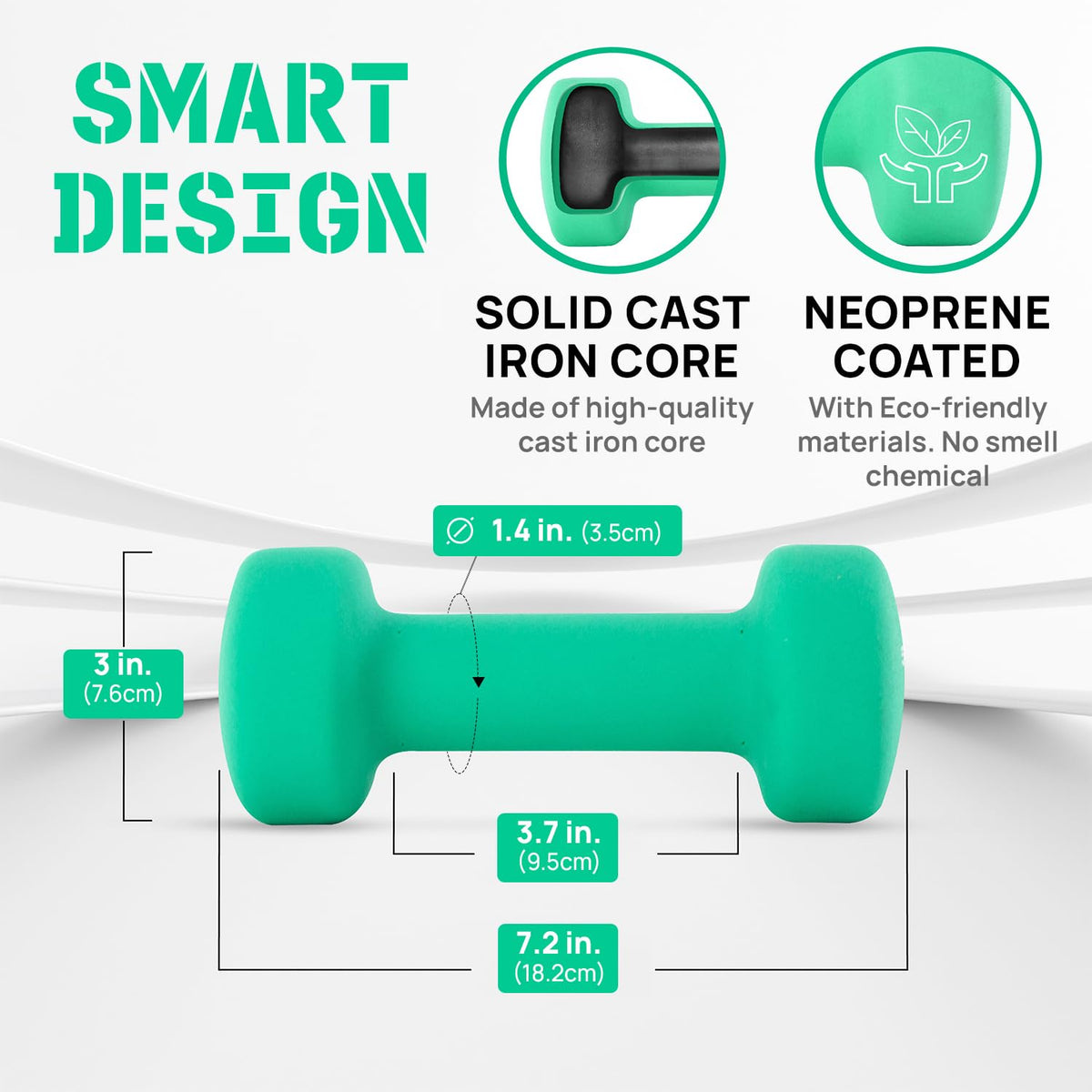 Neoprene Coated Dumbbell Hand Weight Sets of 2 A9494