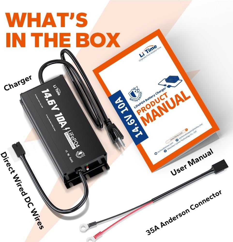 12V 100Ah LiFePO4 Battery with Charger T228