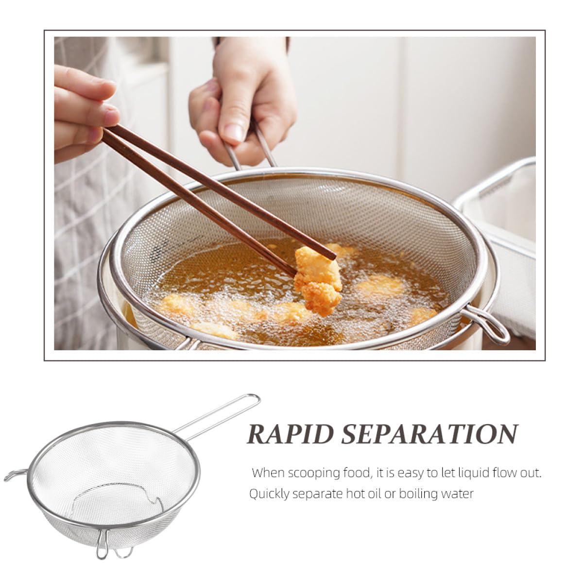 Stainless Steel Fine Mesh Skimmer Spoon A221