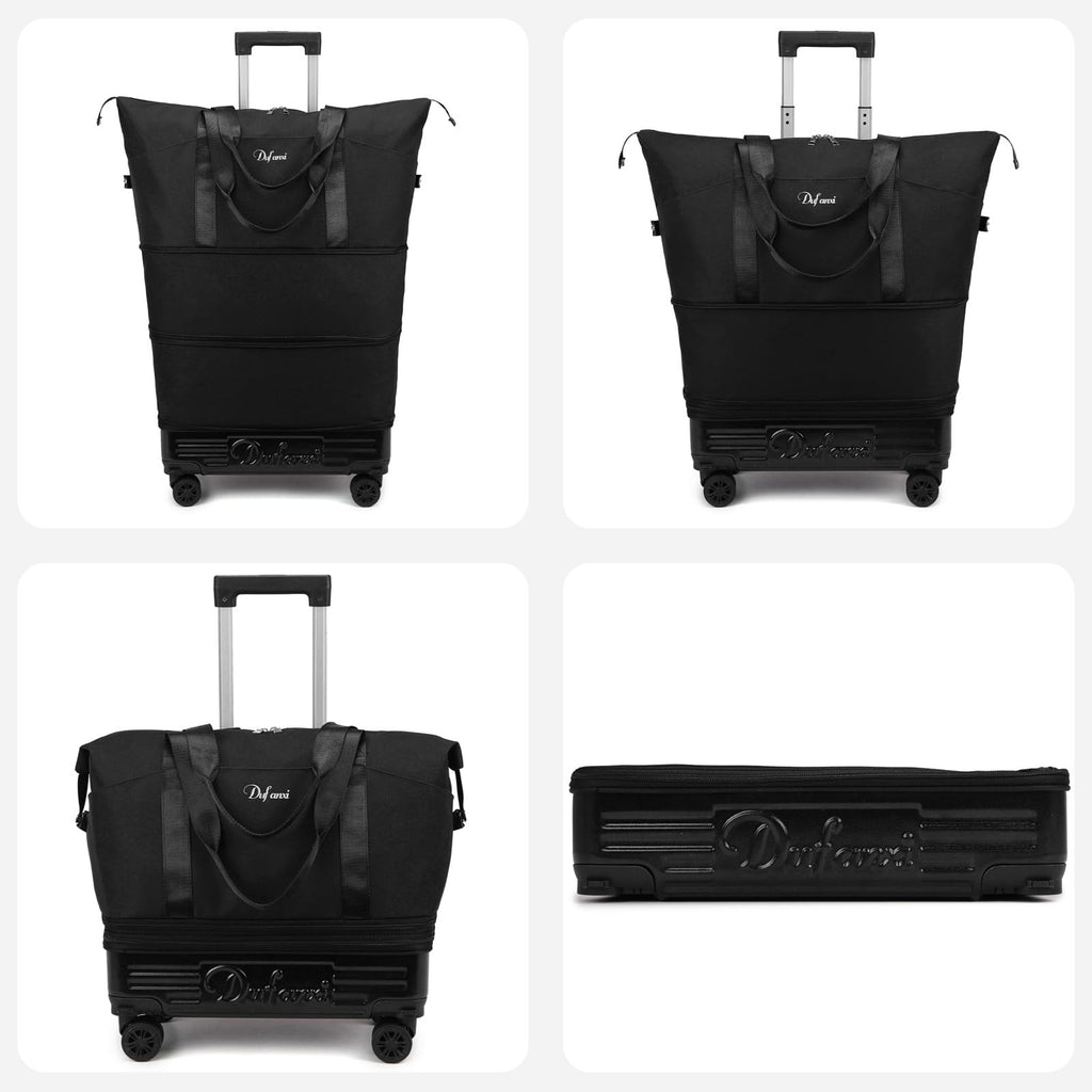 Expandable Rolling Travel Bag with Removable Wheels & Handle E52785