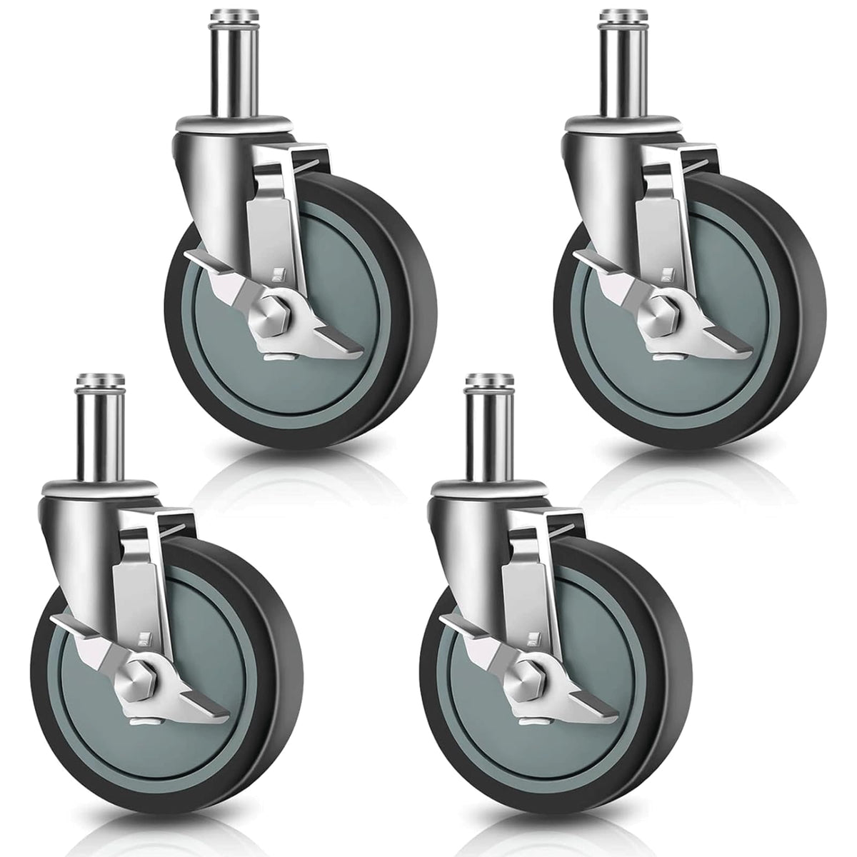 4 inches Casters for Wire Shelving Racks, Set of 4 S491