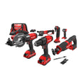 7-Tool Cordless Power Tool Combo Kit with 2 Batteries and Charger D857404