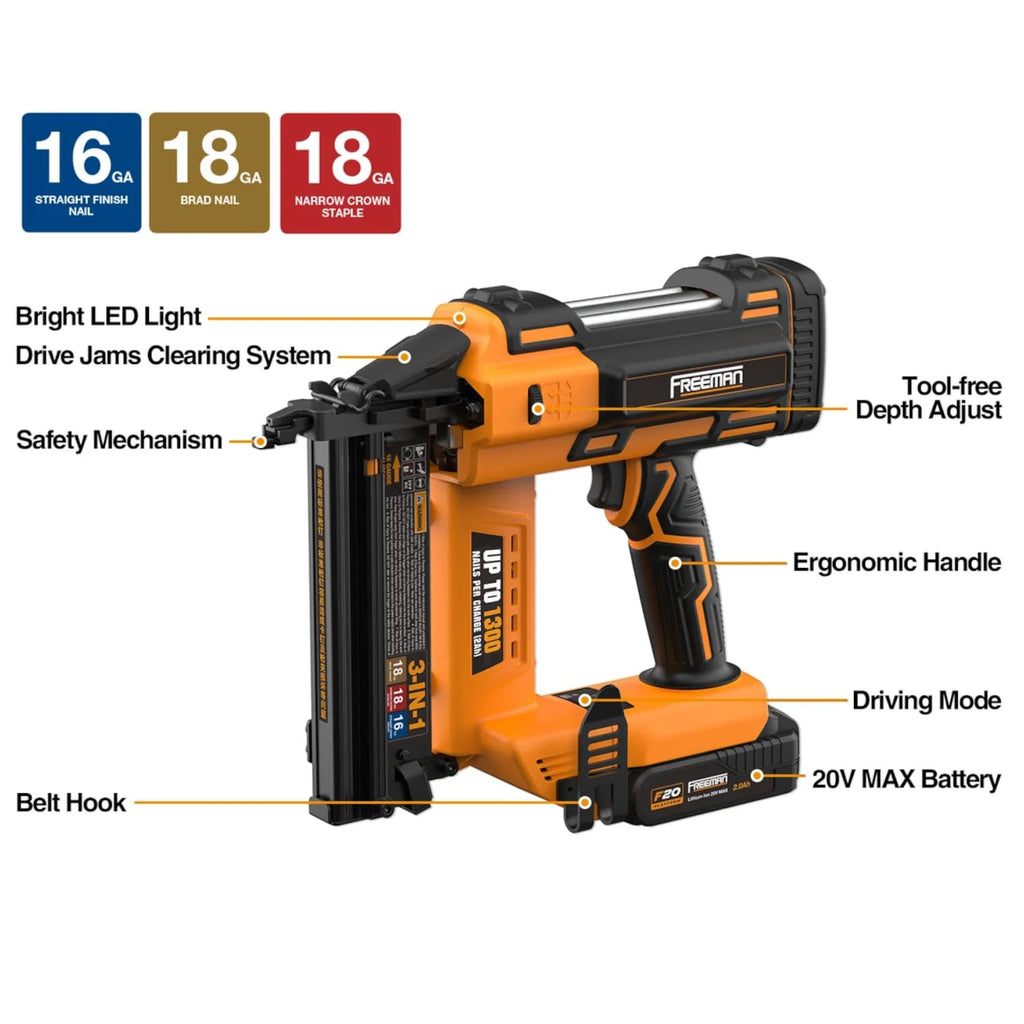 Cordless 3-in-1 Nailer Kit S550090