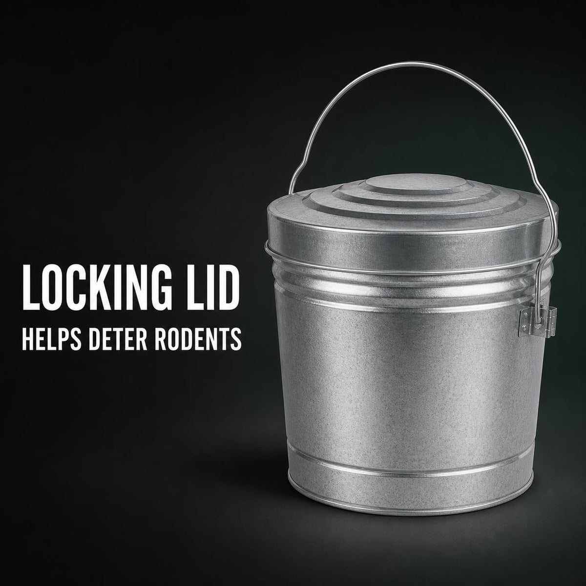 6 Gallon Galvanized Steel Can with Locking Lid Z345186