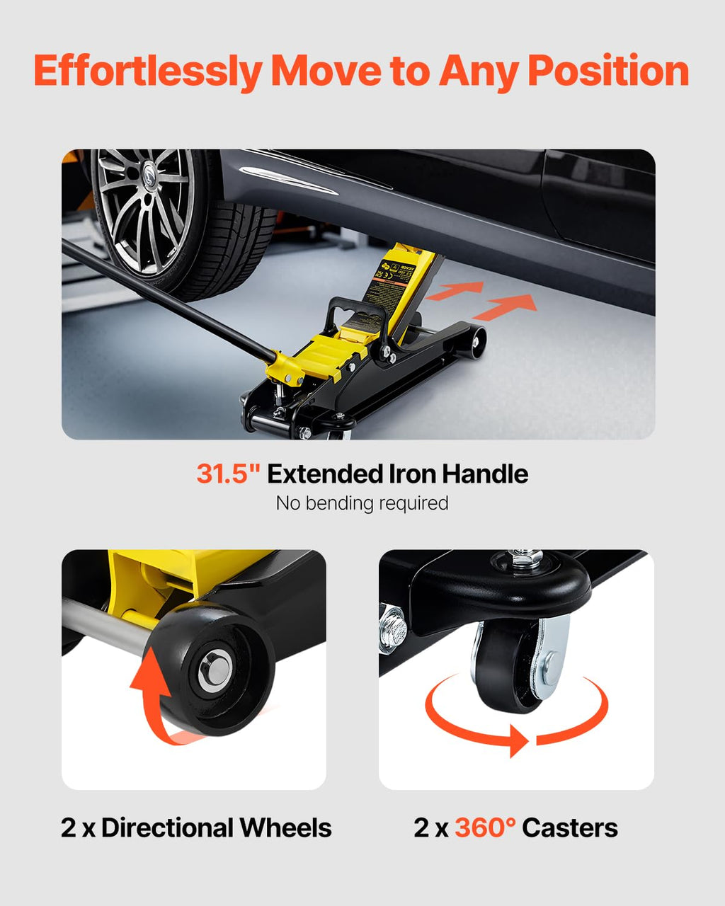 2.5 Ton Low Profile Steel Floor Jack E67373