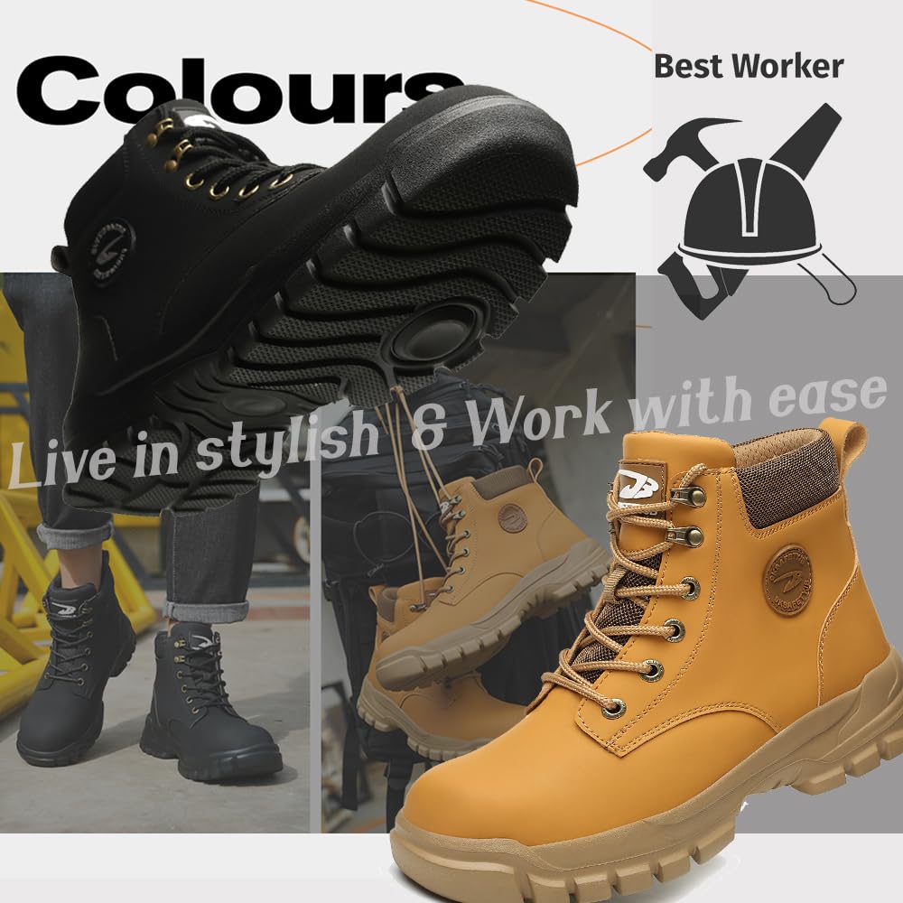 Waterproof Lightweight Steel Toe Safety Shoes P409