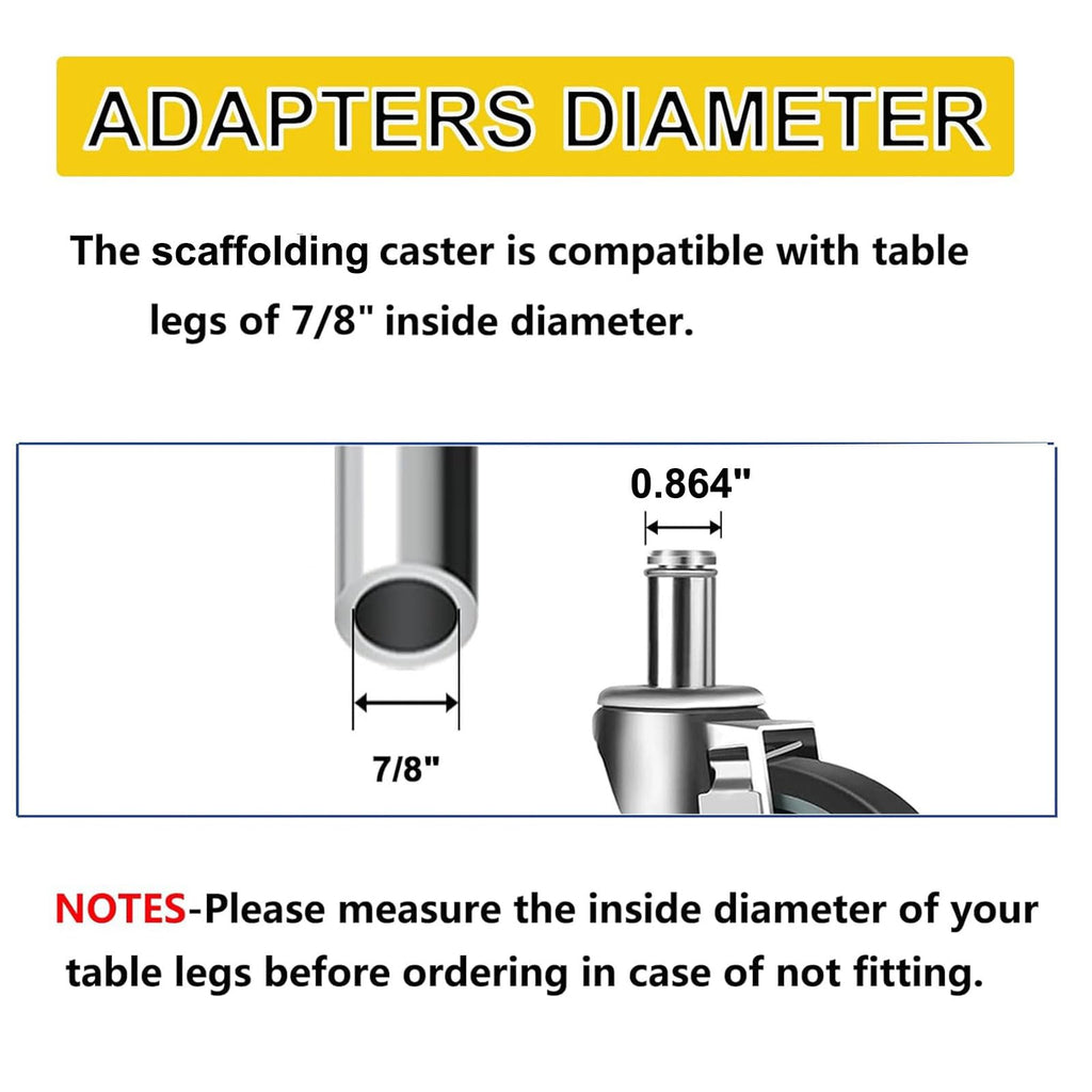 4 inches Casters for Wire Shelving Racks, Set of 4 S491
