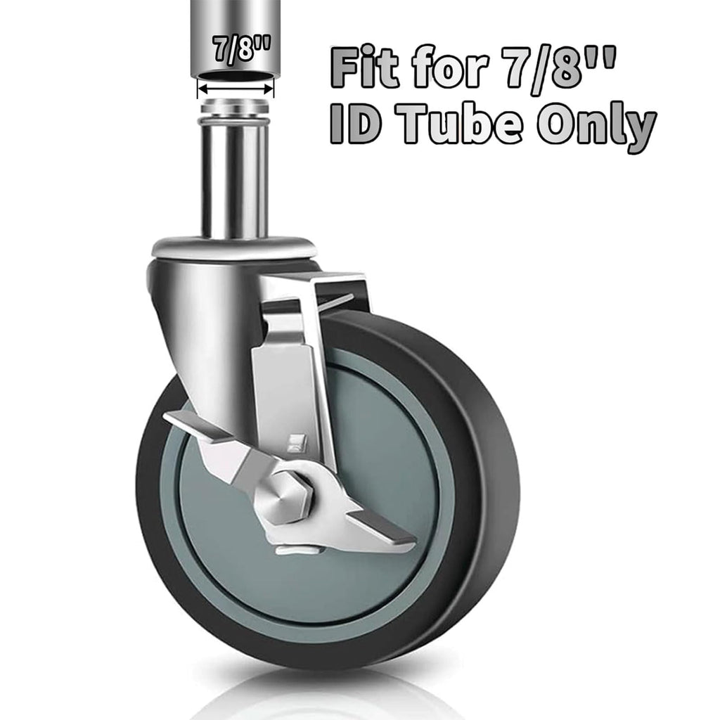 4 inches Casters for Wire Shelving Racks, Set of 4 S491