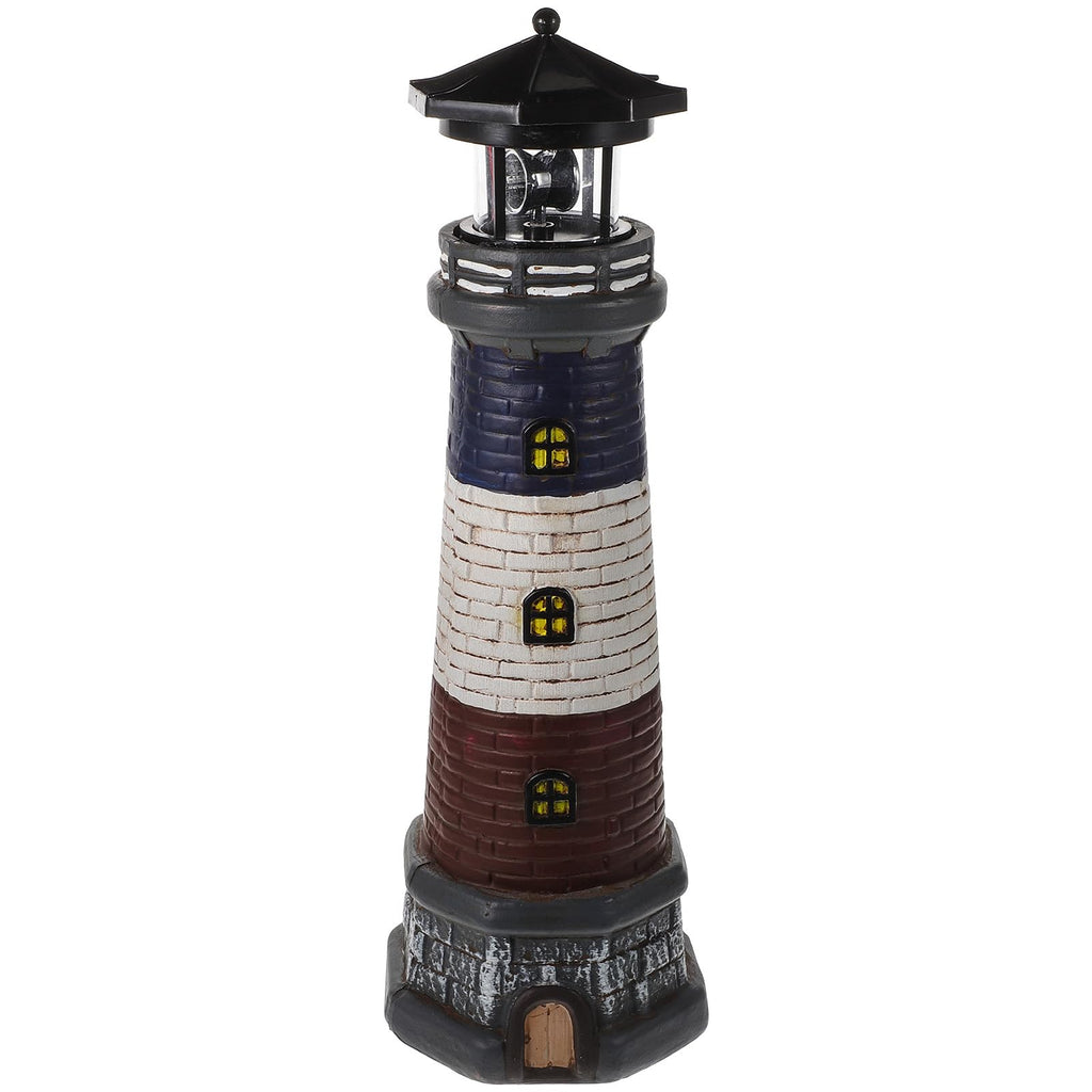 Solar Garden Lighthouse Statue 14.76In Waterproof M446
