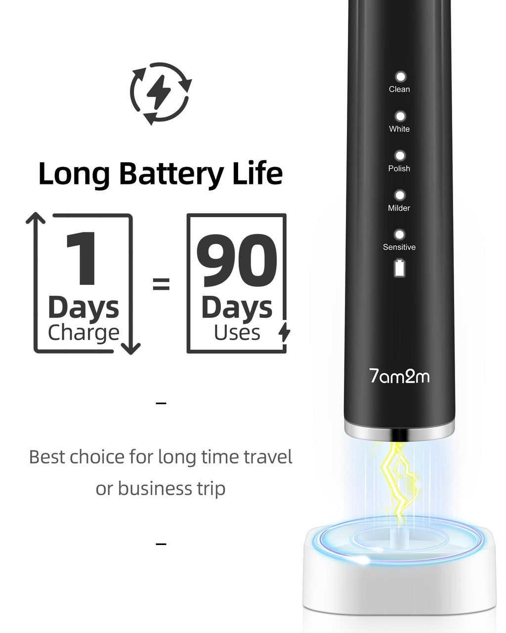 Sonic Electric Toothbrush with 12 Brush Heads, 2 Pack N483