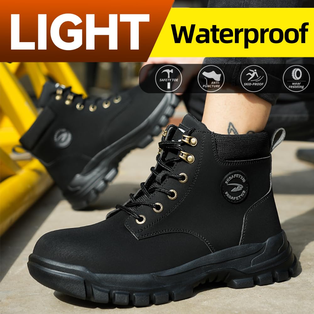 Waterproof Lightweight Steel Toe Safety Shoes P409
