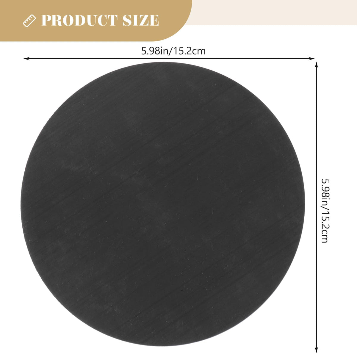 4pcs Round Cork Coasters with ABS Base E998