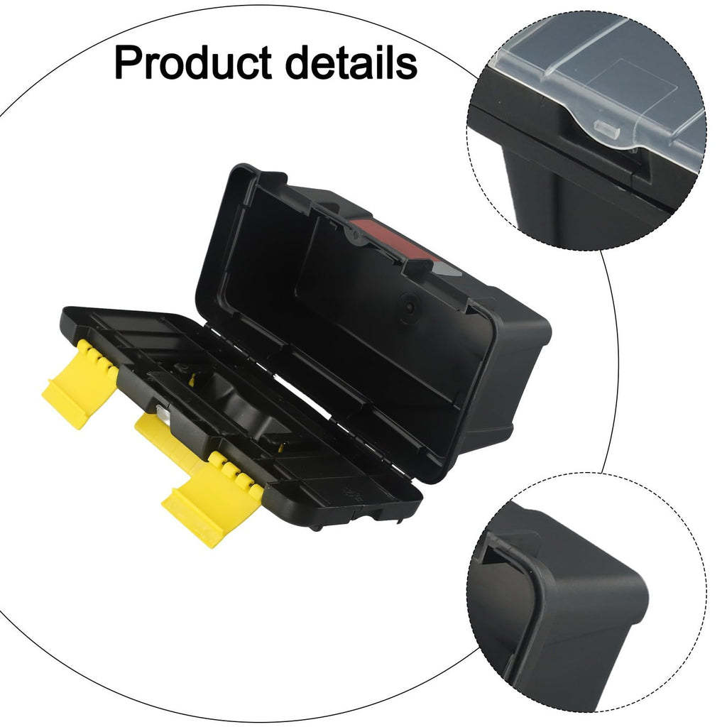 10-Inch Plastic Toolbox with Metal Hinges and 4 Latches F6533