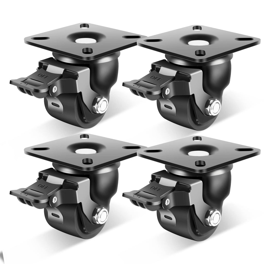 2-Inch Heavy Duty Casters Set of 4 with Brake U83341