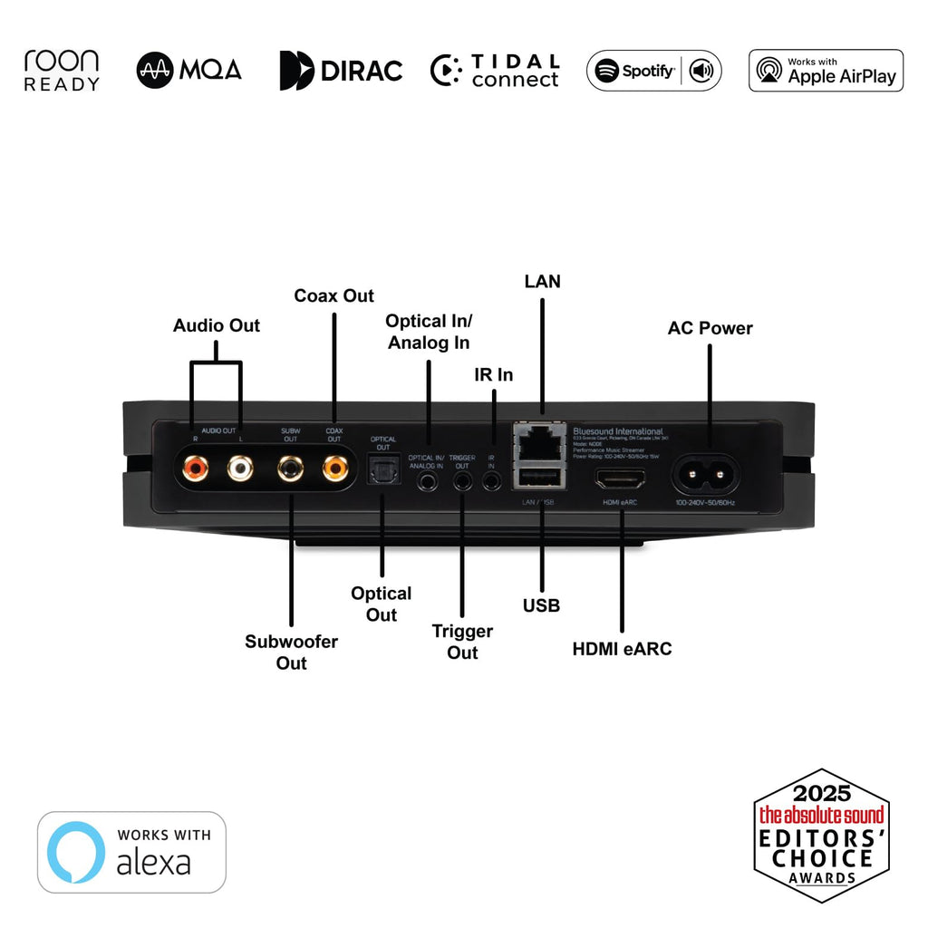 Black Wireless Music Streamer A70346