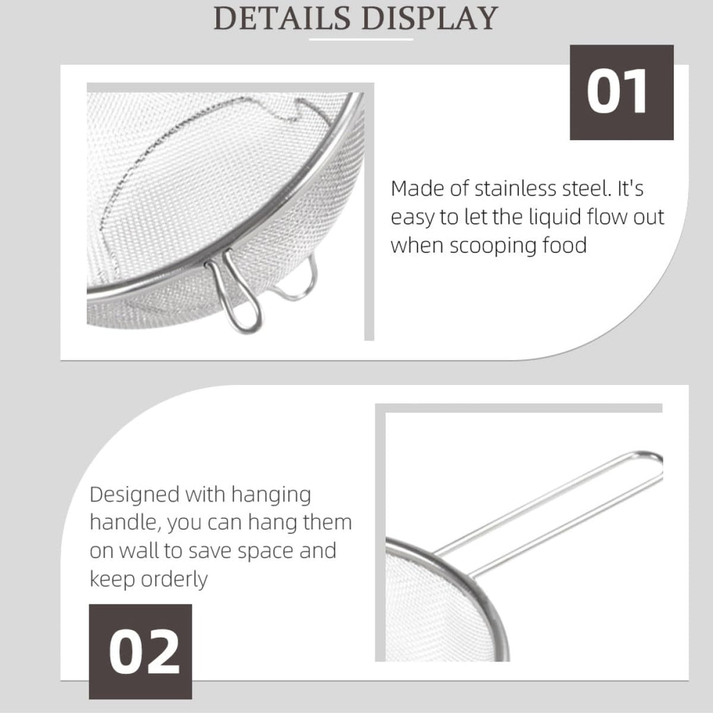 Stainless Steel Fine Mesh Skimmer Spoon A221