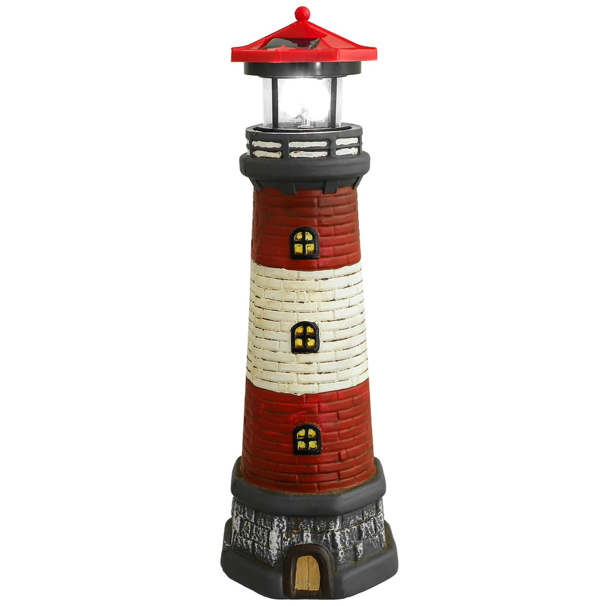 Solar Lighthouse Statue with Solar Light Waterproof Outdoor Decor Z831504