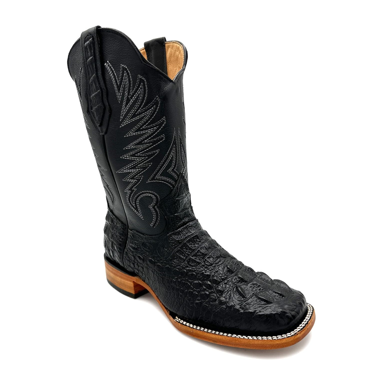 Mens Leather Square Toe Cowboy Boot Z3296