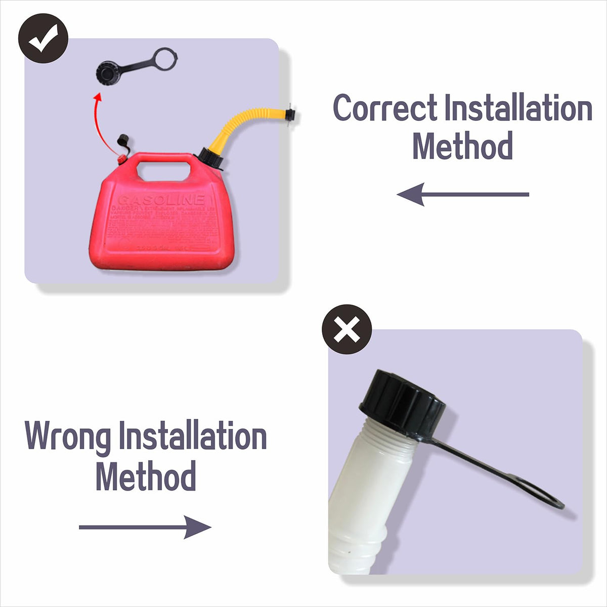 Gas Can Spout Replacement Kit with Flexible Pour Nozzle V709736