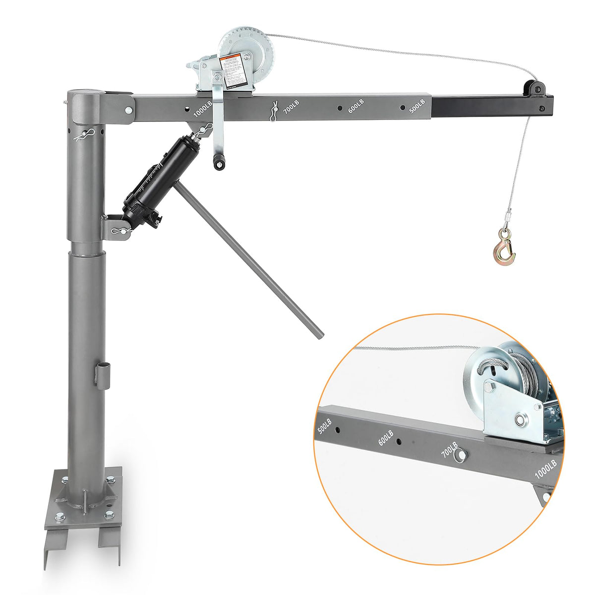 Hydraulic Pickup Truck Crane with 1000 lbs Capacity L29221