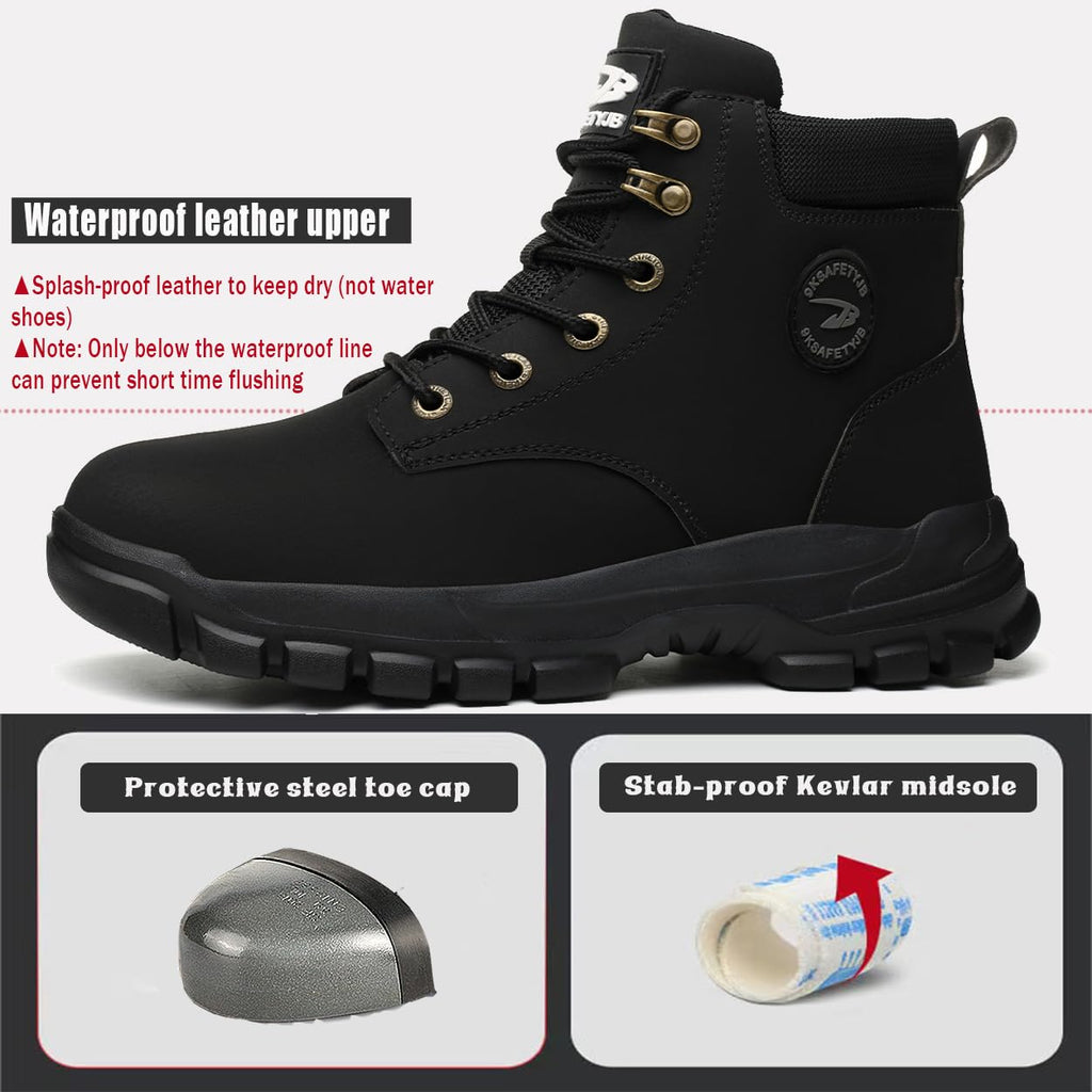 Waterproof Lightweight Steel Toe Safety Shoes P409