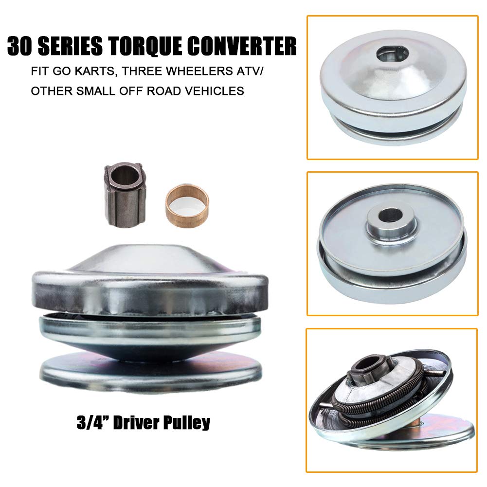 6.5 HP Torque Converter Clutch Driver Pulley 3/4" Bore 10T A76085