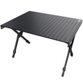 Folding Camping Table Adjustable Height Lightweight Aluminum Black Z9570