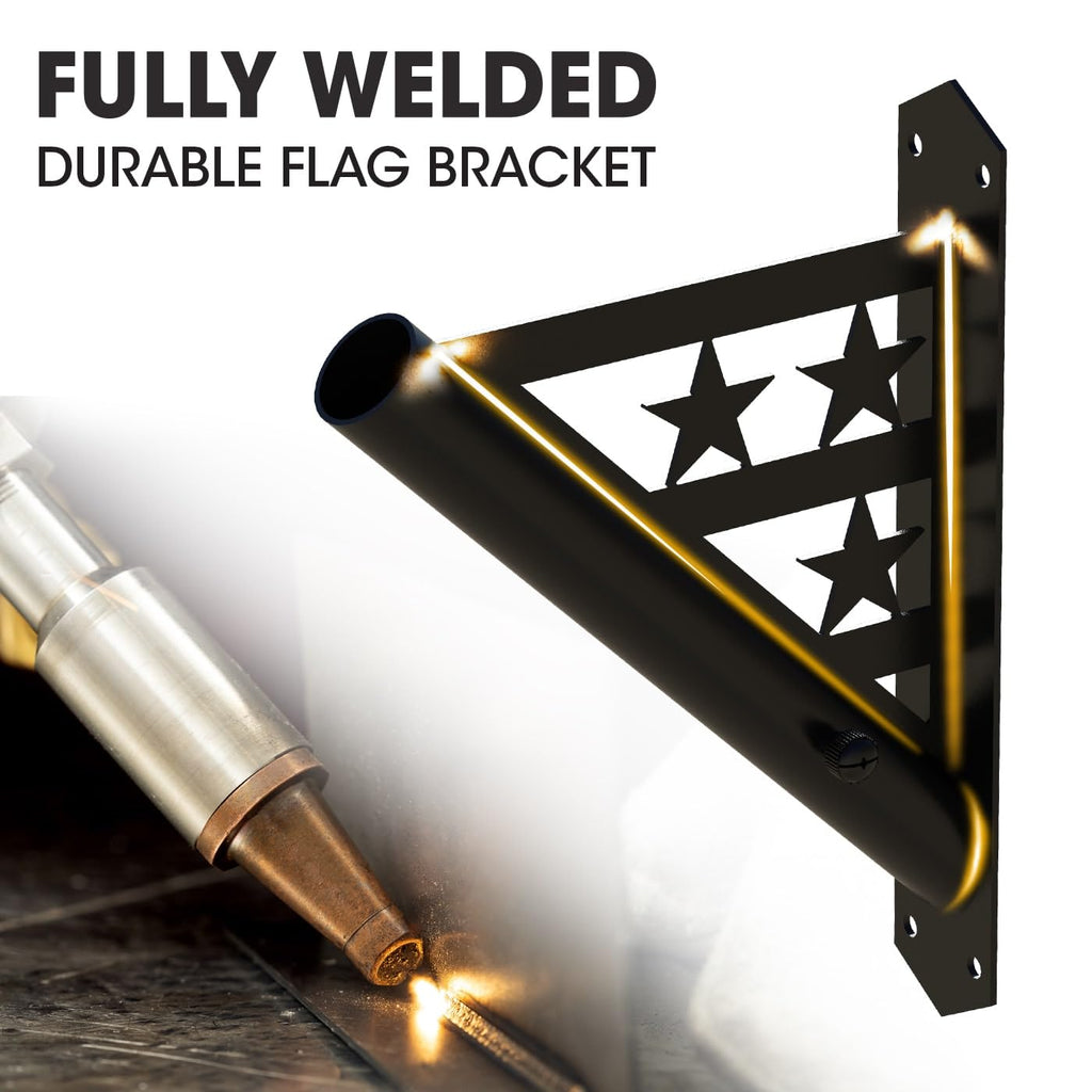 Flag Pole Heavy Duty Iron Weather Resistant Mounting Brackets G456