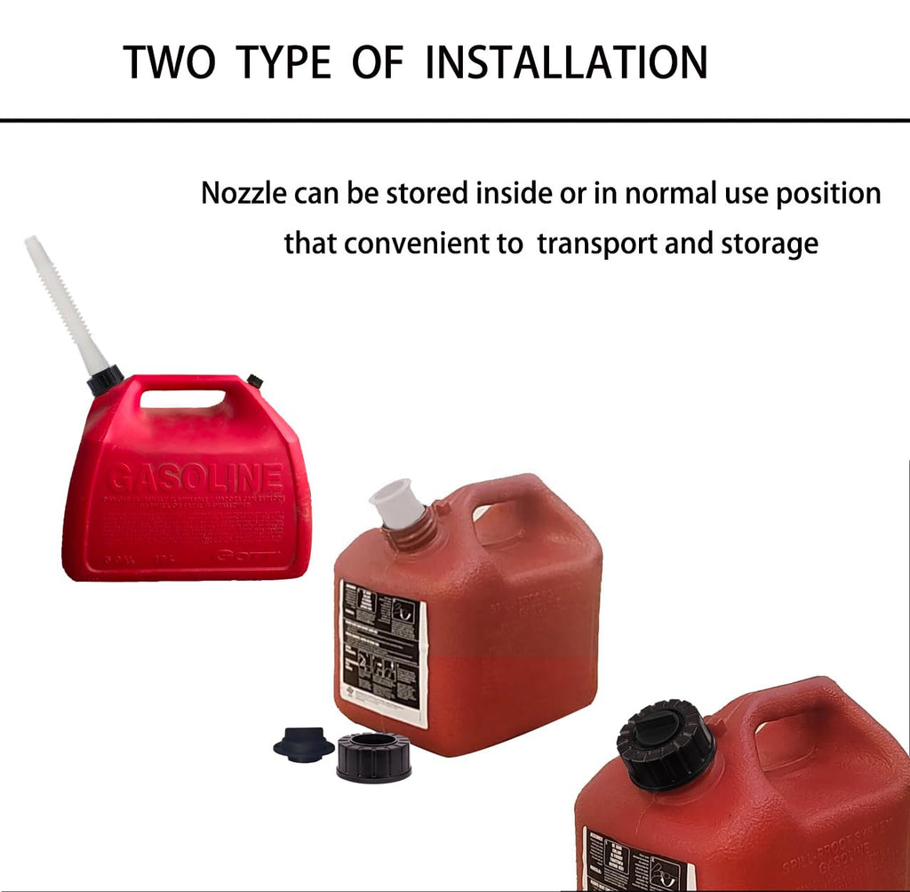 Gas Can Spout Replacement Kit with Flexible Pour Nozzle V709736