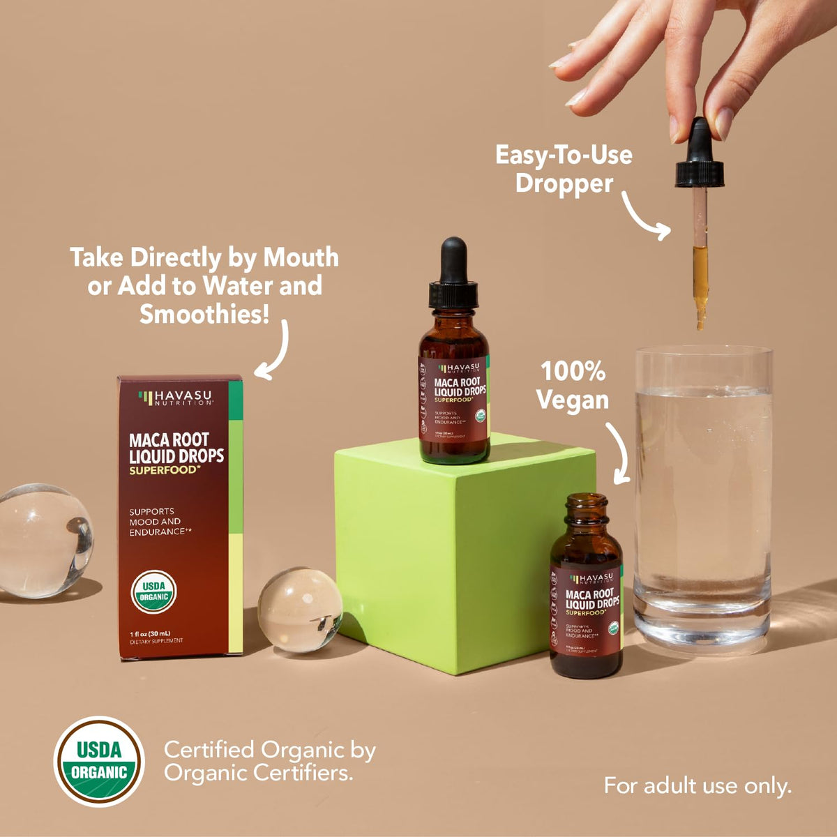 Organic Maca Root Liquid Unflavored 1fl oz Q567