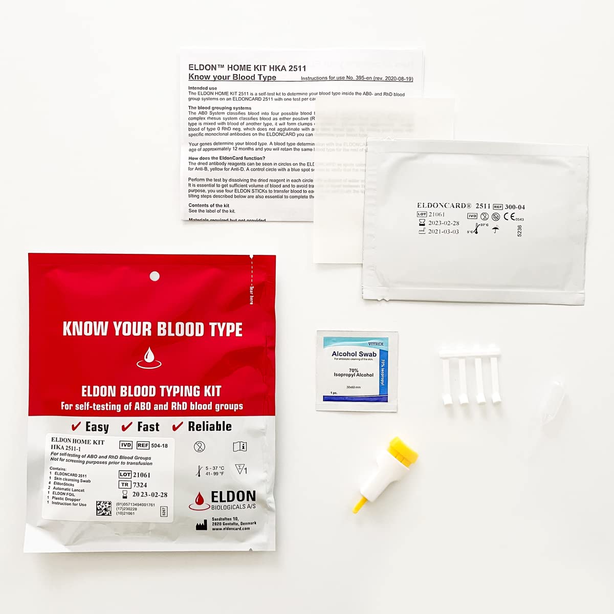 Home Blood Typing Kit 10 Kits D819702