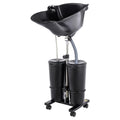 Portable Shampoo Bowl with Electric Pump and 4 Wheels D9535