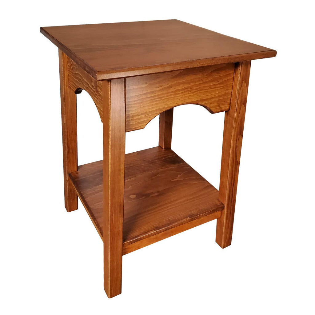 Wooden 2 Tier Square End Table Q247