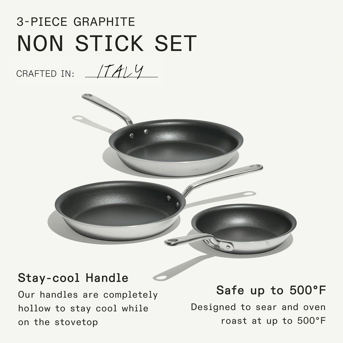 Non Stick 3 Piece Frying Pan Set A3404