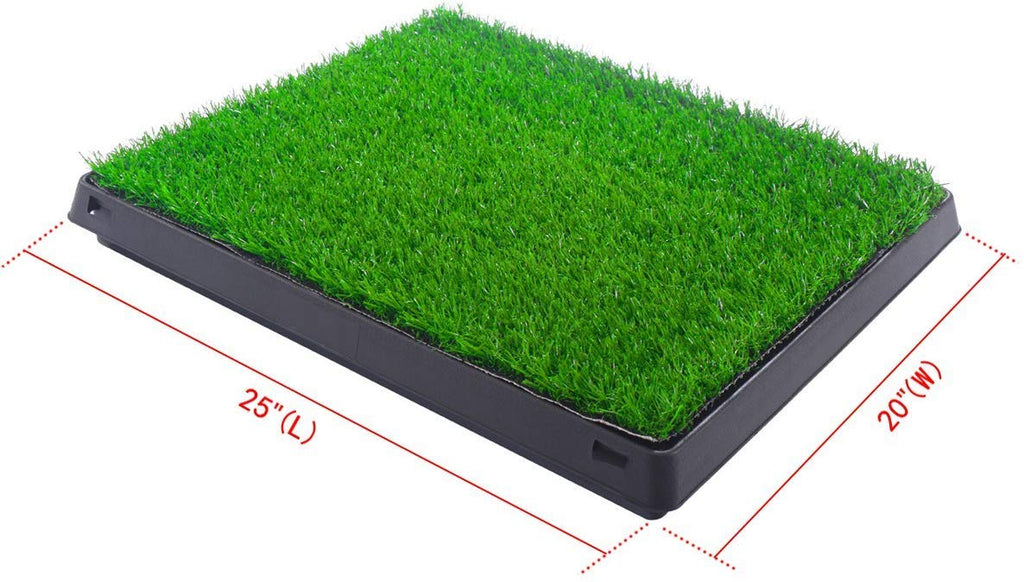 Indoor Outdoor Dog Puppy Potty Trainer Pad Grass Toilet Mat Tray 25"x20" V131