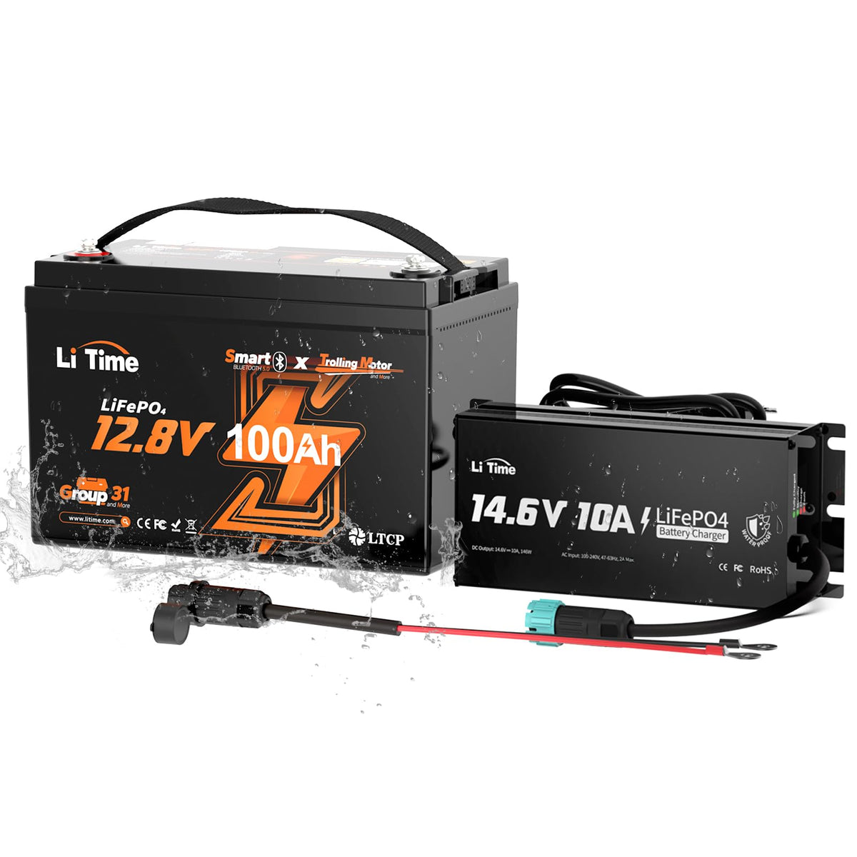 12V 100Ah LiFePO4 Battery with Charger T228