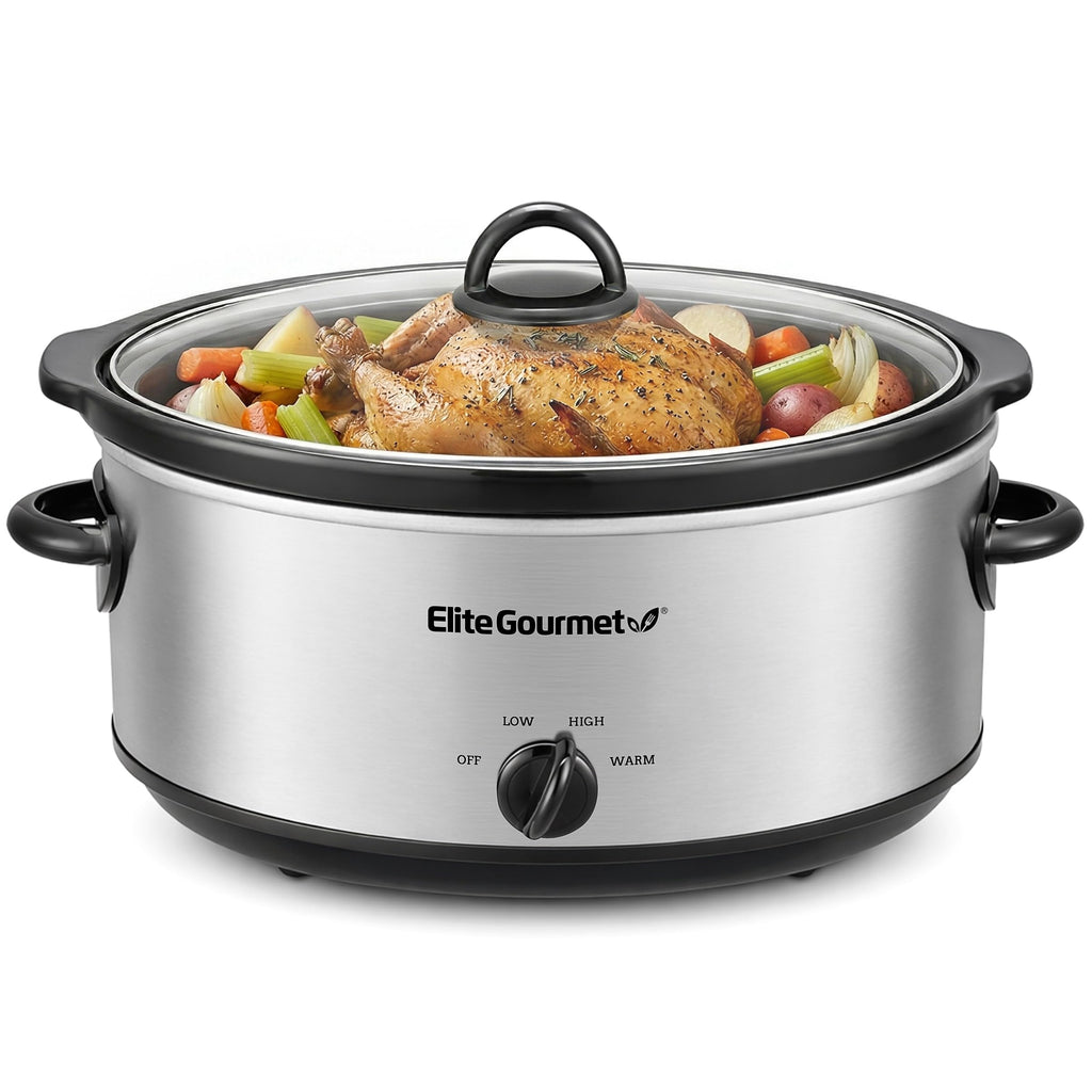 Dishwasher-Safe 7 Qt Stainless Steel Slow Cooker Pot L830500