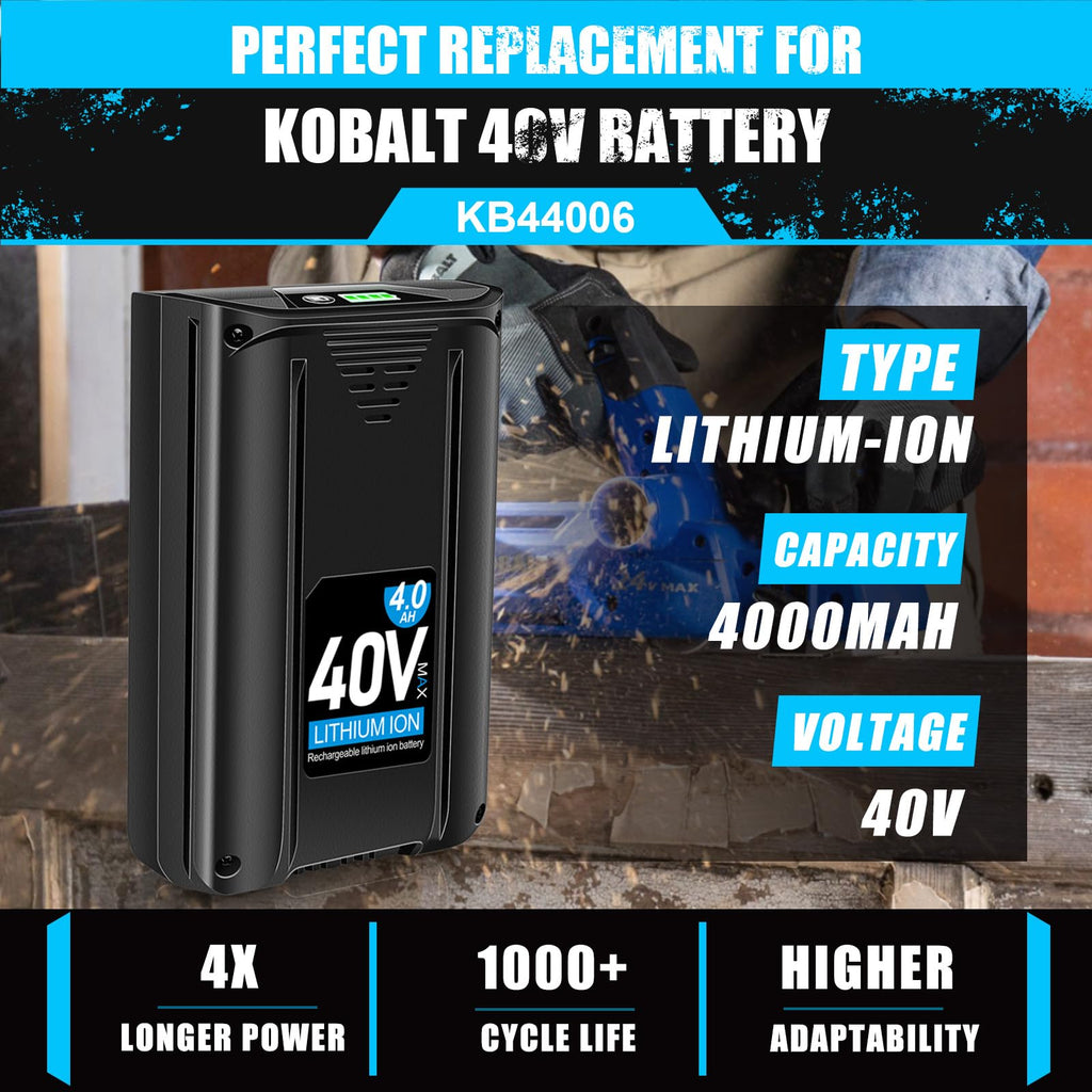 40V 4.0Ah Lithium Ion Cordless Power Tool Battery R552