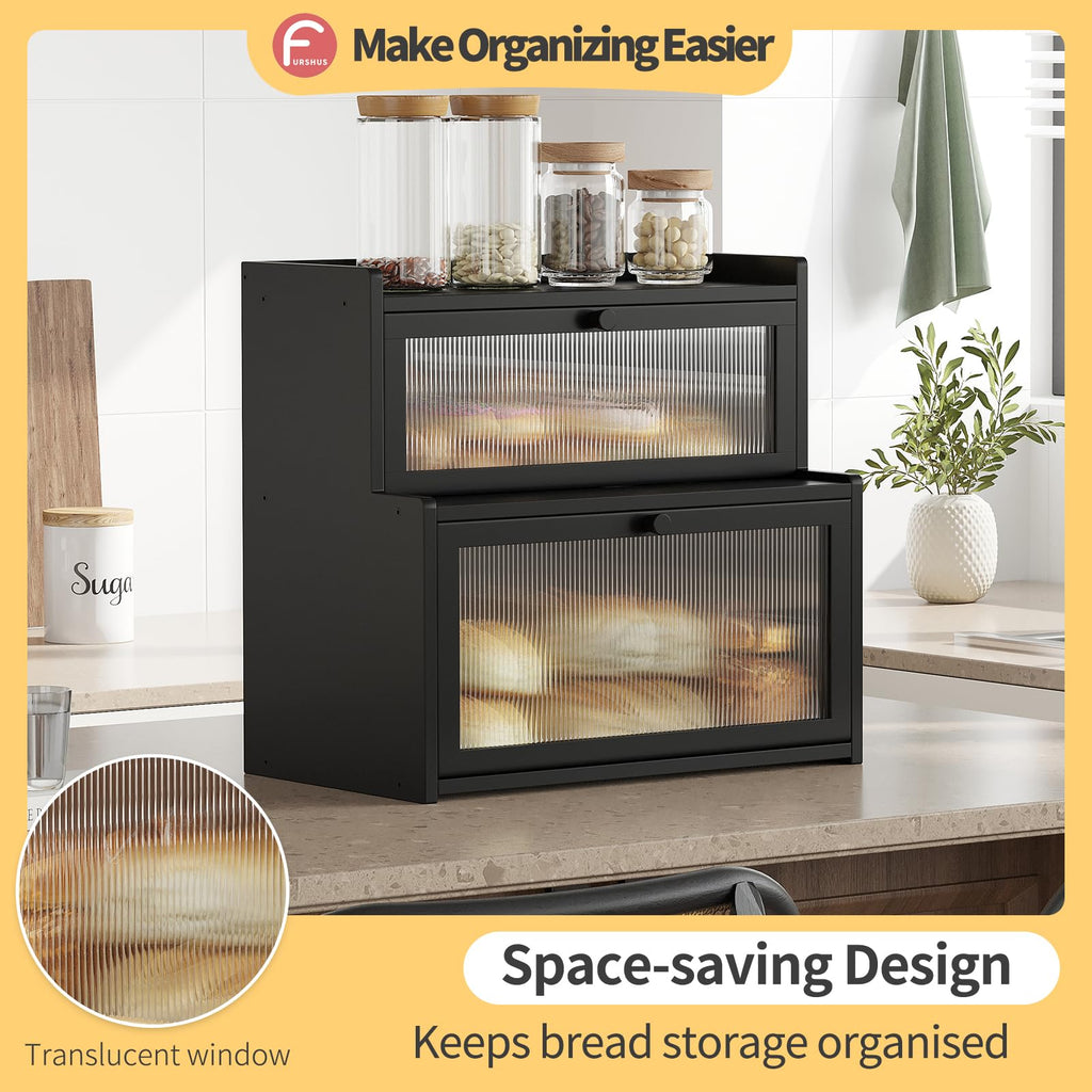Bamboo Bread Box with Window B25688