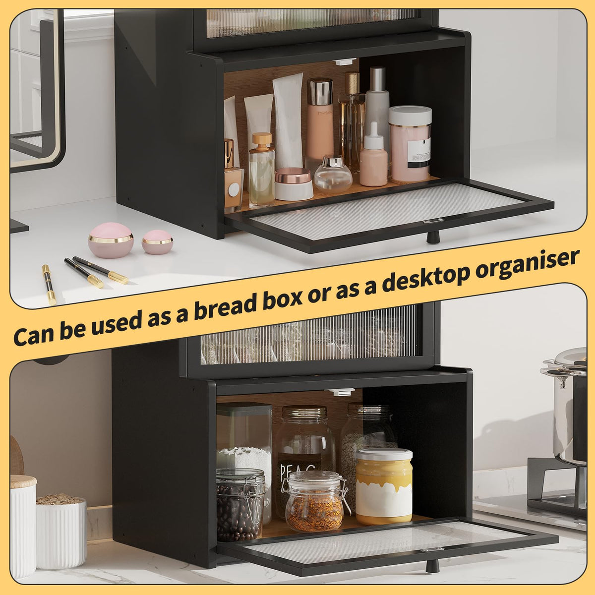 Bamboo Bread Box with Window B25688