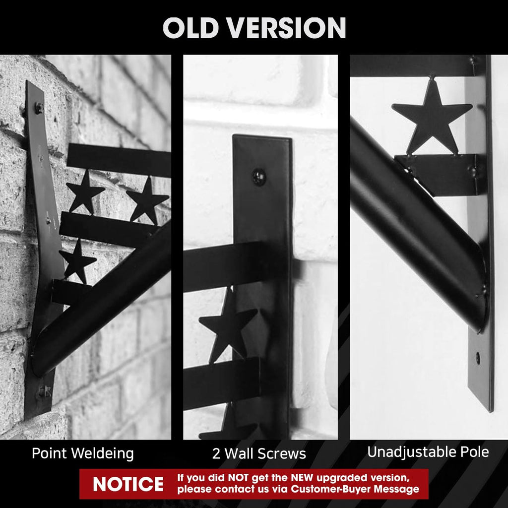 Flag Pole Heavy Duty Iron Weather Resistant Mounting Brackets G456