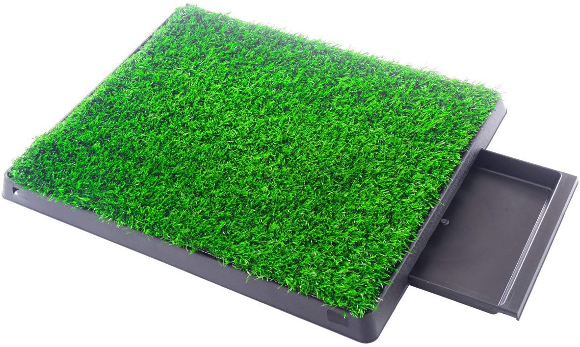 Indoor Outdoor Dog Puppy Potty Trainer Pad Grass Toilet Mat Tray 25"x20" V131