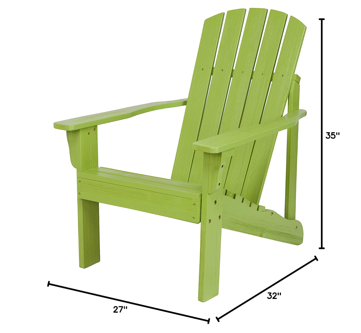 Lime Green Wooden Adirondack Chair X46717