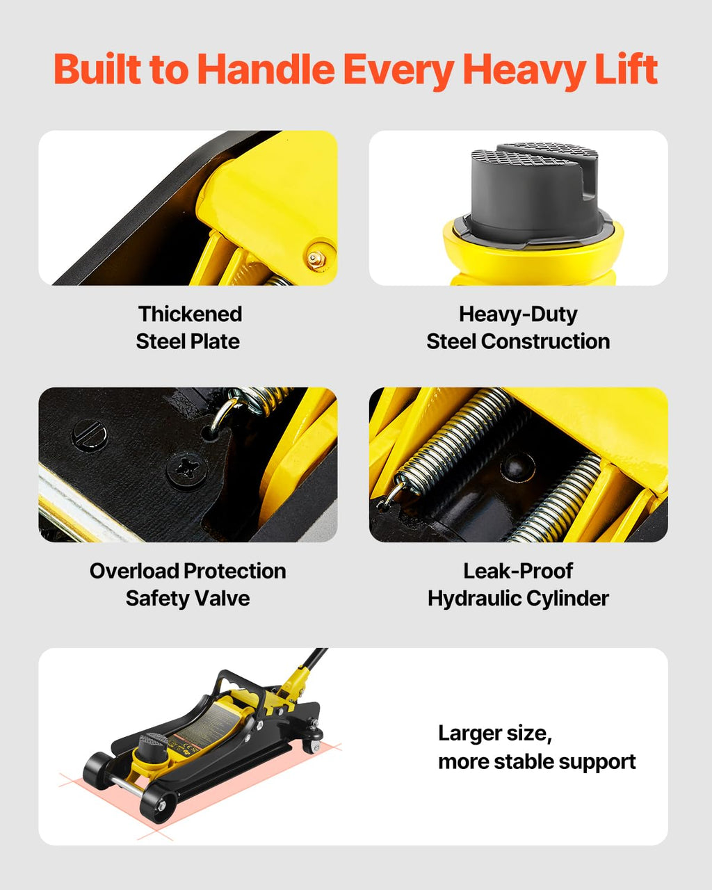2.5 Ton Low Profile Steel Floor Jack E67373