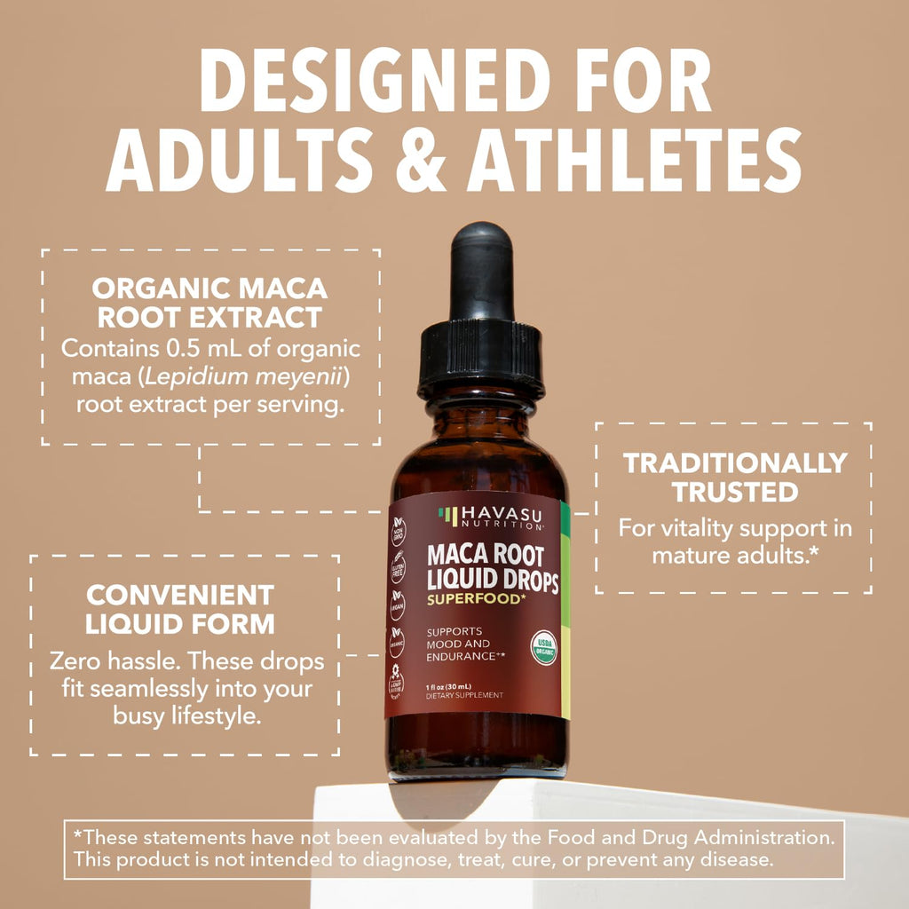 Organic Maca Root Liquid Unflavored 1fl oz Q567