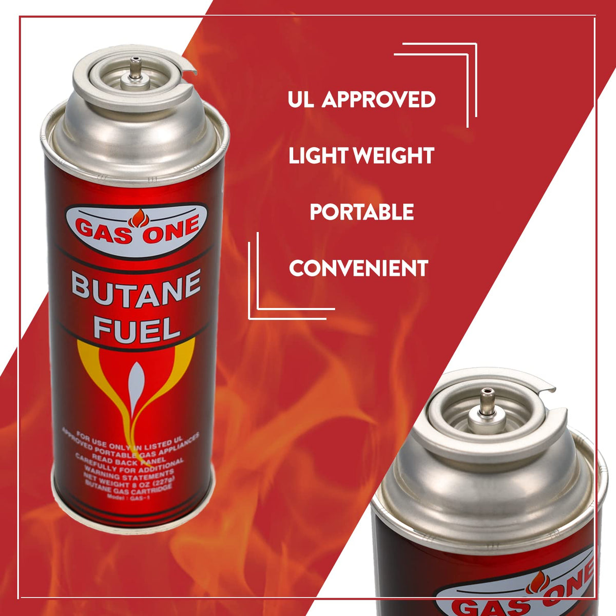 4 Pack 8oz Camping Fuel Canisters Q51571